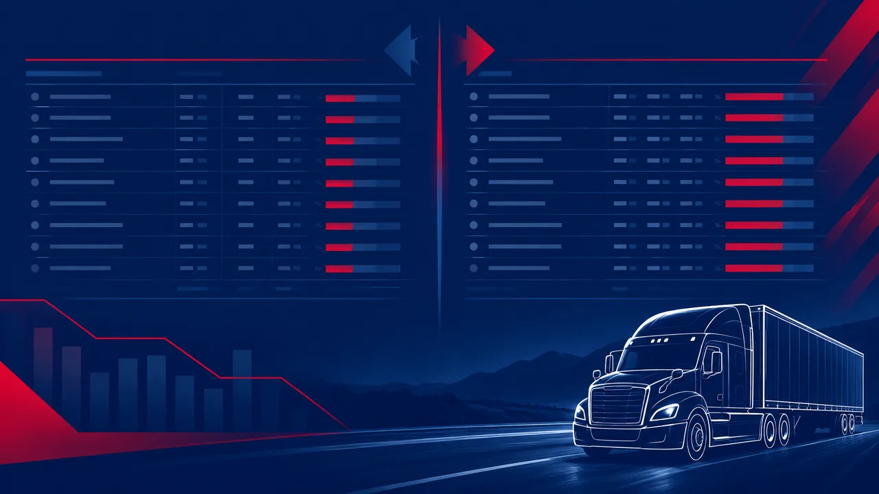 Editorial illustration of a regulatory document overlaying a stylized safety scorecard interface, deep-navy background with signal-red accents